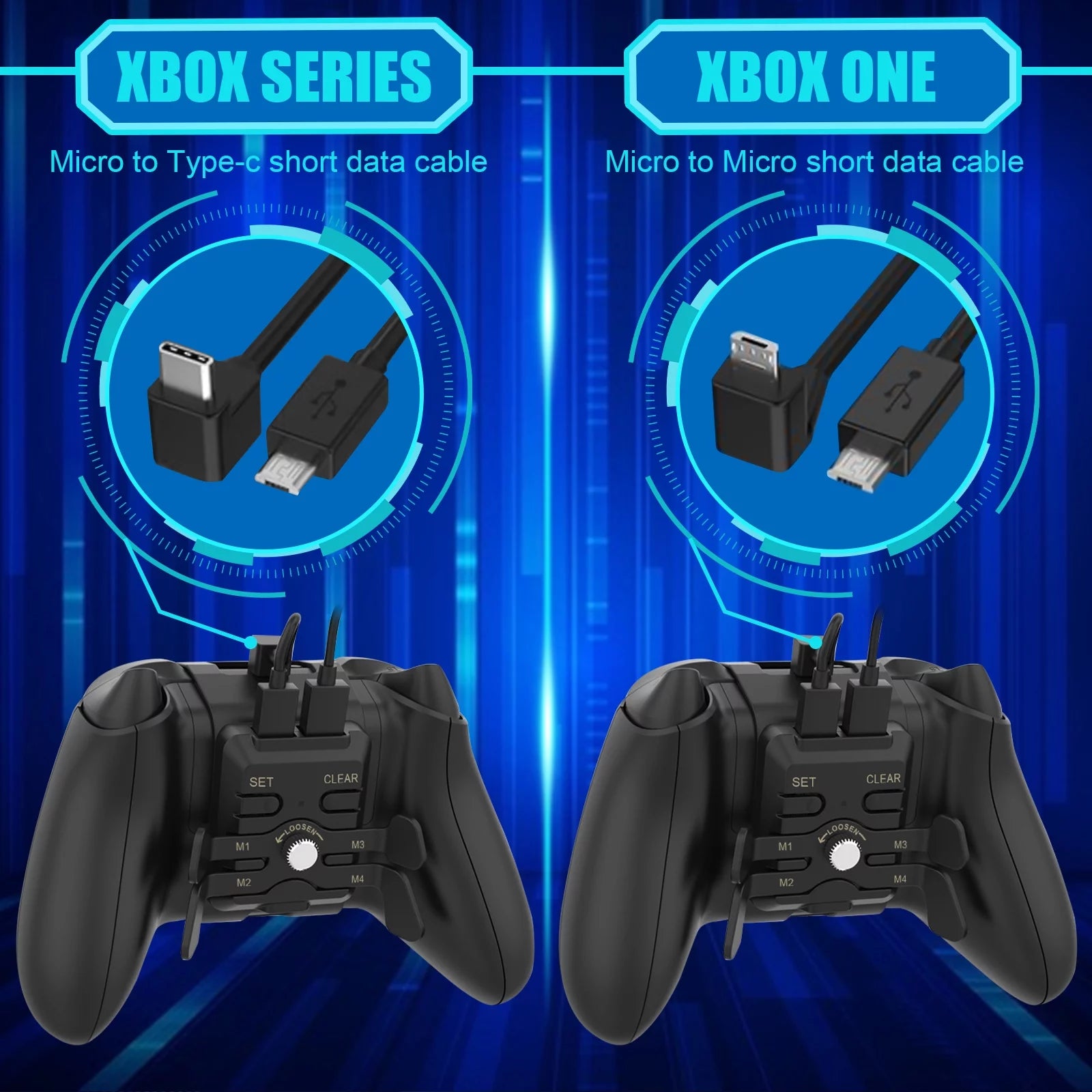 Controller Paddles for Xbox One Controller, Controller Extension Programmable Keys, Controller Back Button Attachment Fit for Xbox Series X/S, Xbox One, Xbox One S/X Controller