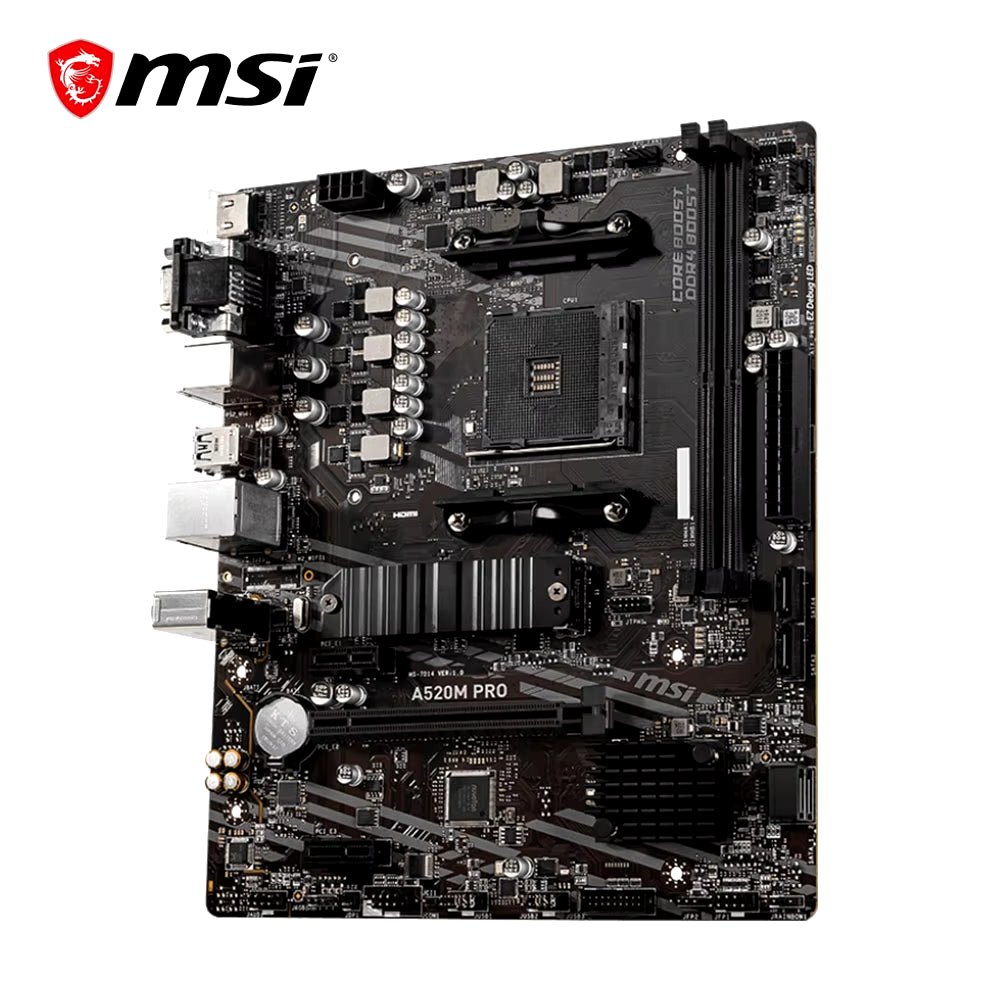 AMD A520M PRO Motherboard Support Ryzen CPU R3 R5 R7 5000 & 3000 Series Mainboard AM4 M.2 NVME Dual Channel DDR4 Full New