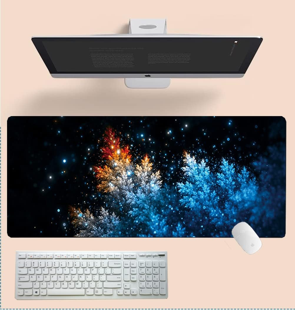 Large Desk Pad Workspace Desk Mat, Protector Mat Made of Rubber and Micro-Weave Cloth, Waterproof Desk Décor Accessories for Office Home Work Writing Gaming 35.4" X 15.7"