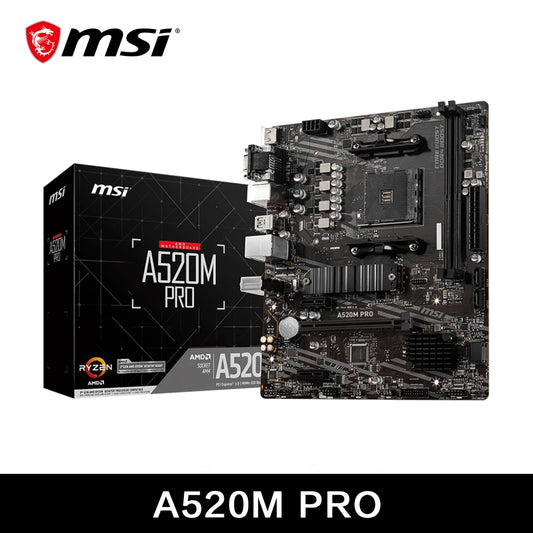 AMD A520M PRO Motherboard Support Ryzen CPU R3 R5 R7 5000 & 3000 Series Mainboard AM4 M.2 NVME Dual Channel DDR4 Full New